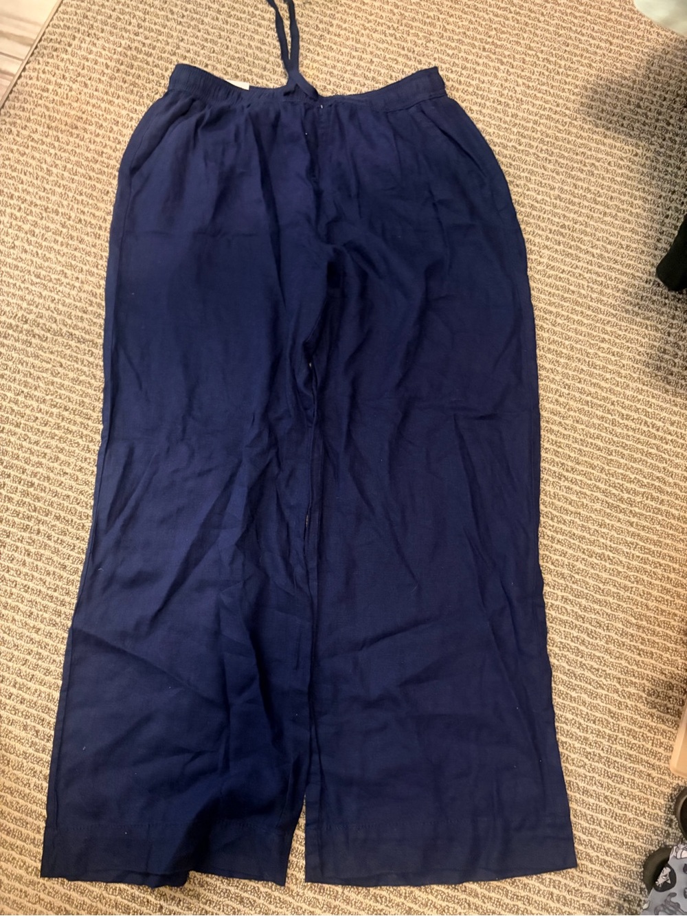 Briggs New York Navy Wide-Leg Drawstring Kids Pants